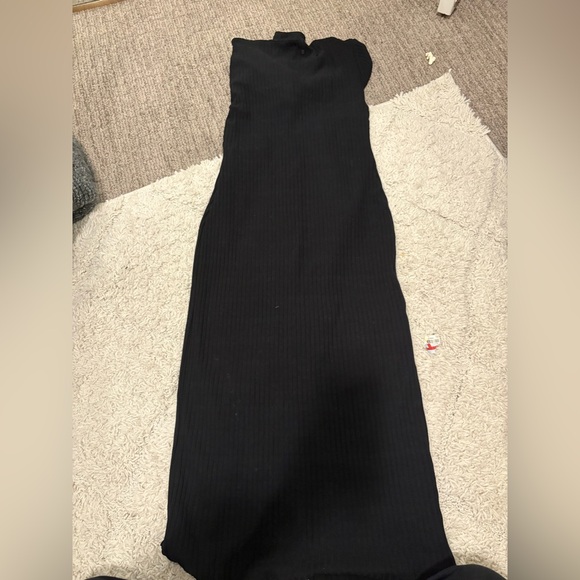 Zara midi ribbed button up dress long sleeves - Picture 3 of 4